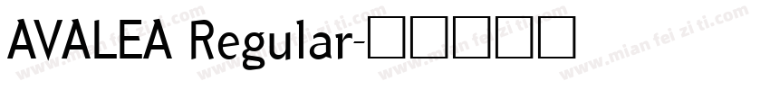 AVALEA Regular字体转换